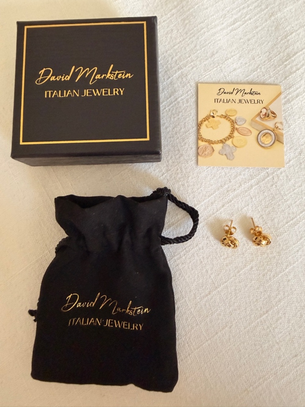 Gold Knot Stud Earrings - Gold